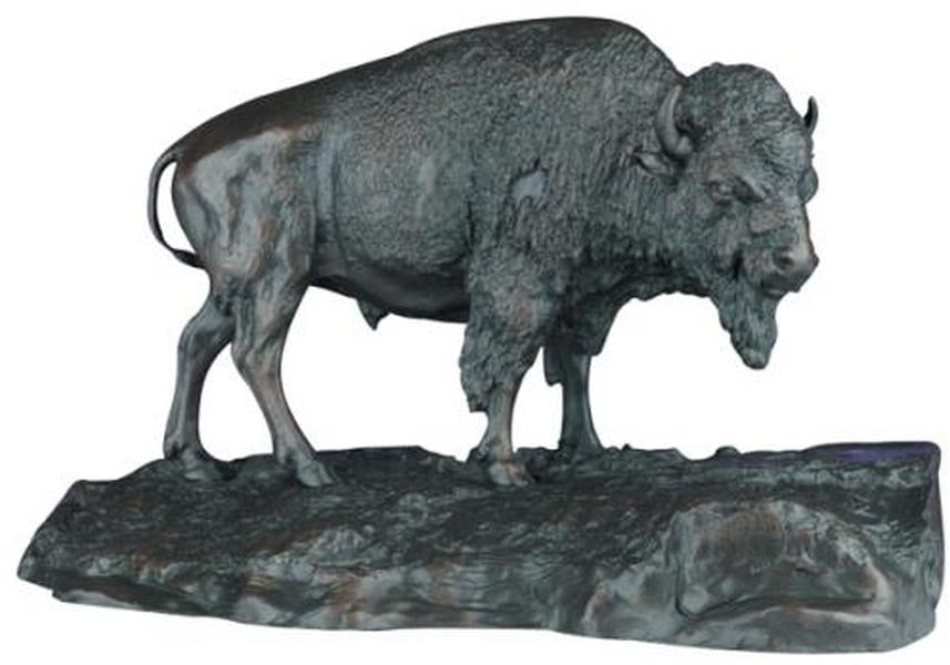 Hand-Cast Buffalo Statue Lodge Style American West Ebony Finish (1 of 1)