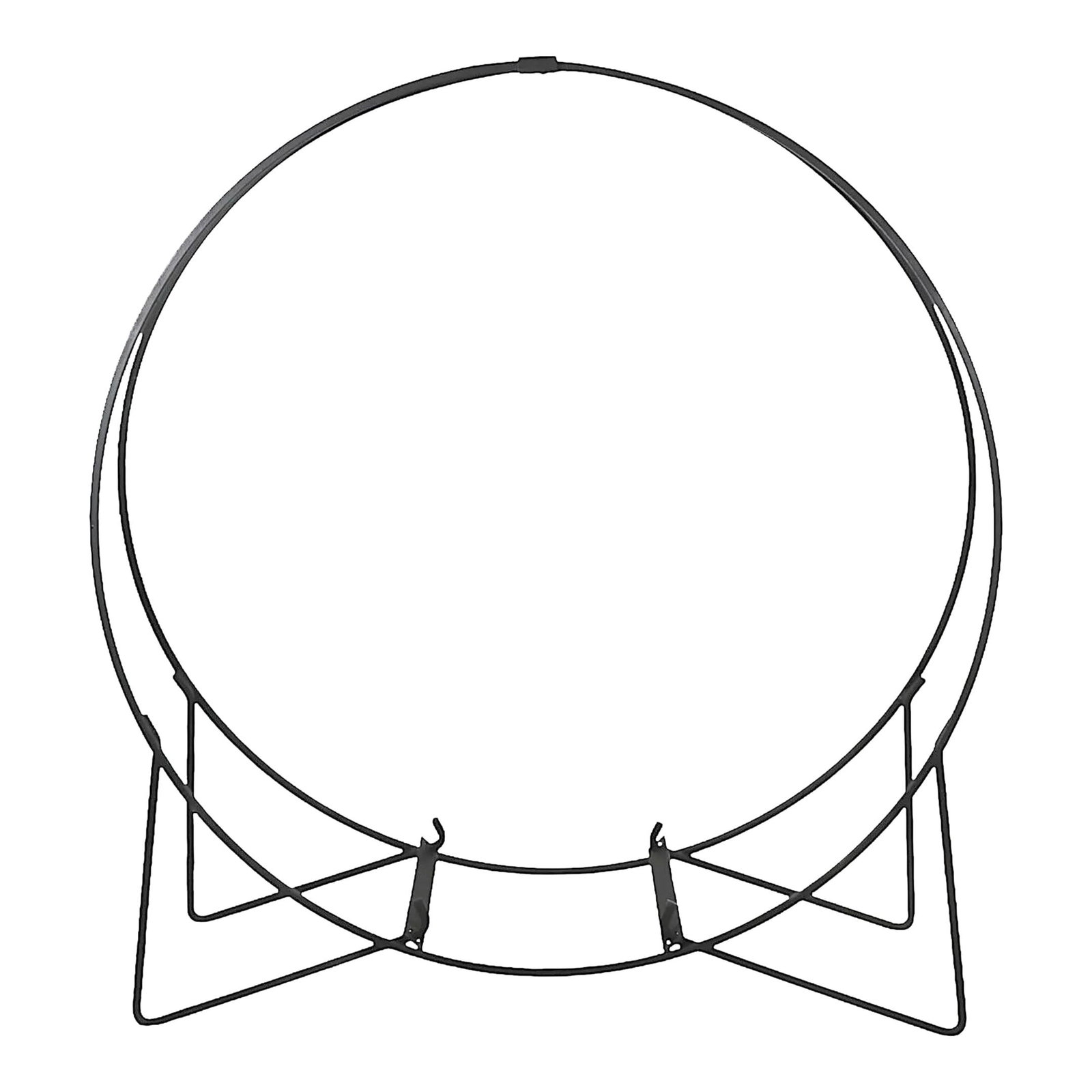 Mid Century Wrought Iron Log Holder Black Hairpin Legs 1950s: Mid Century Wrought Iron Log Holder Black Hairpin Legs 1950s This mid-century wrought iron firewood log holder, dating from the 1950s to 1970s, offers a stylish and practical solution for storing your