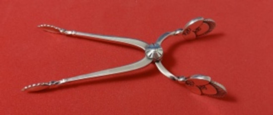 Georg Jensen Cactus Sterling Silver Sugar Nips GI/GJ Mark 4.25" (1 of 2)