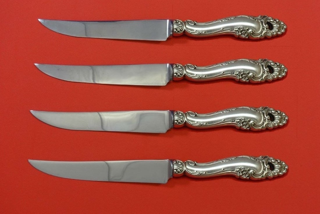Gorham Decor Sterling Silver Steak Knife Set 4pc Custom Made (1 of 2)