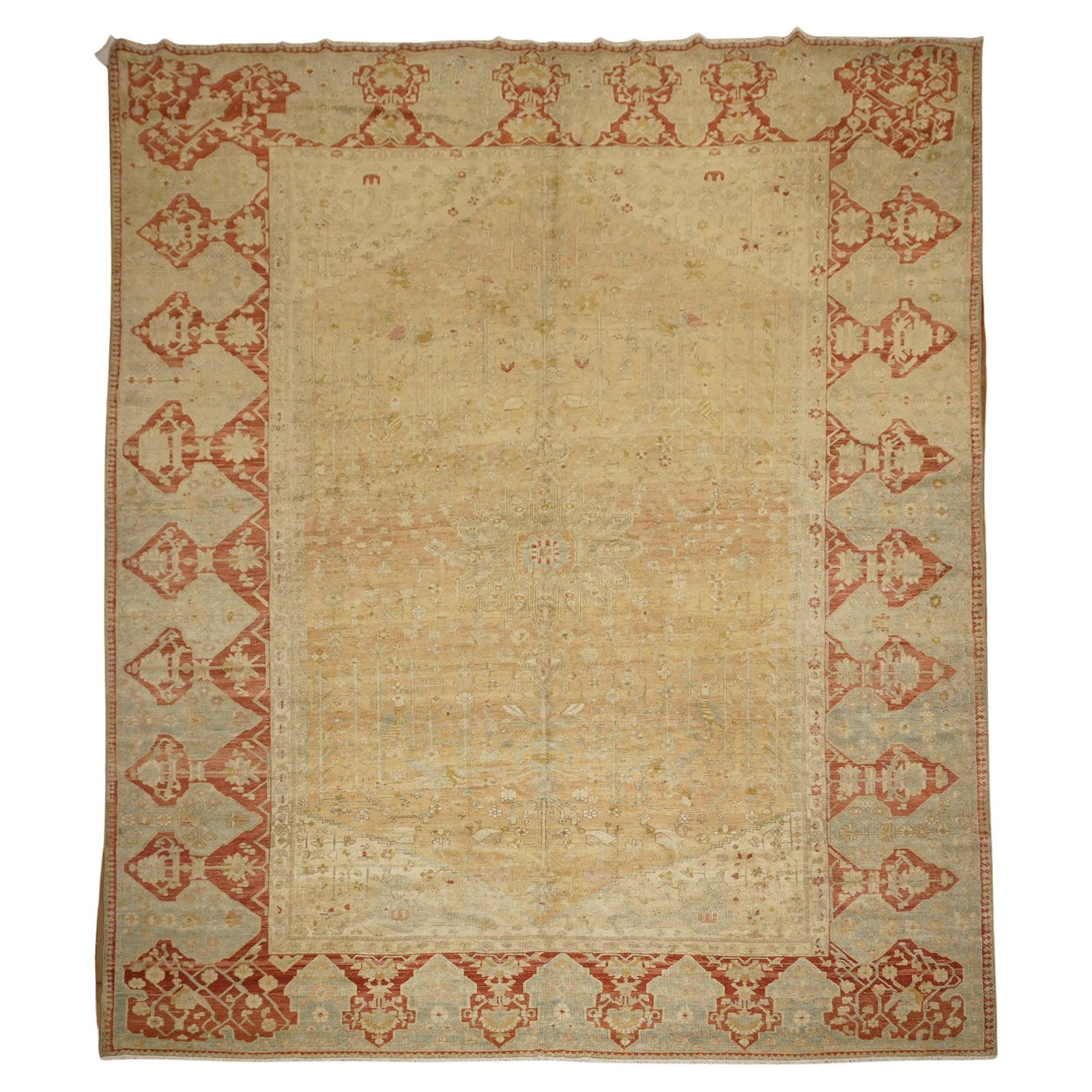 Antique Persian Malayer Rug Yellow Ground Tabriz Style 115 x 138 in (1 of 14)