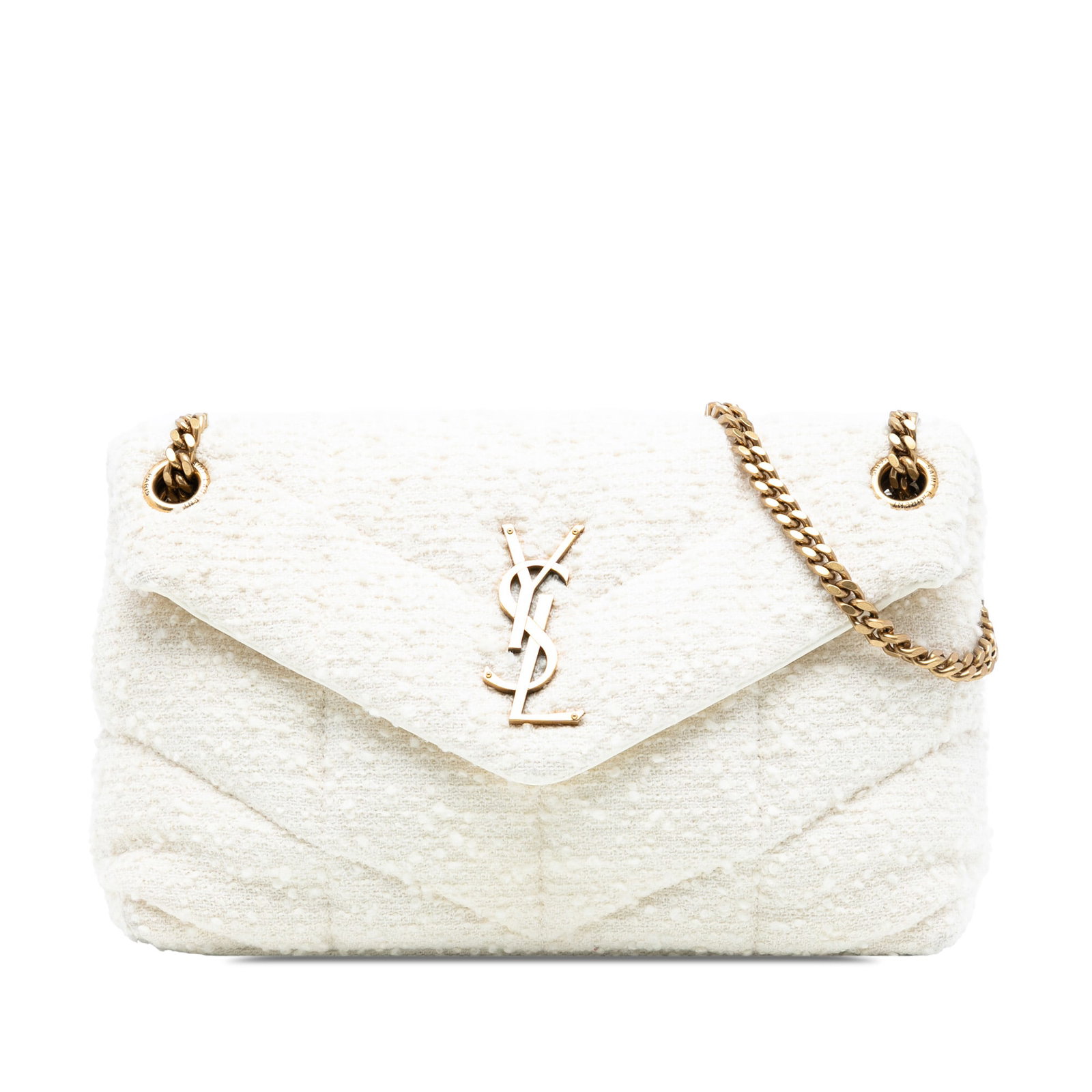Saint Laurent LouLou Puffer Toy Boucle Tweed Crossbody Bag (1 of 7)