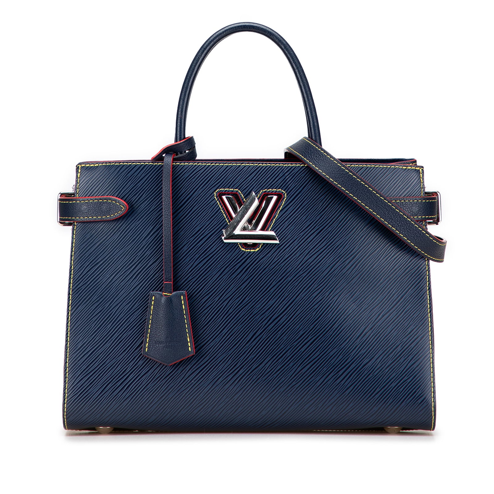 Louis Vuitton Epi Twist Satchel Blue Leather with Detachable Strap (1 of 10)