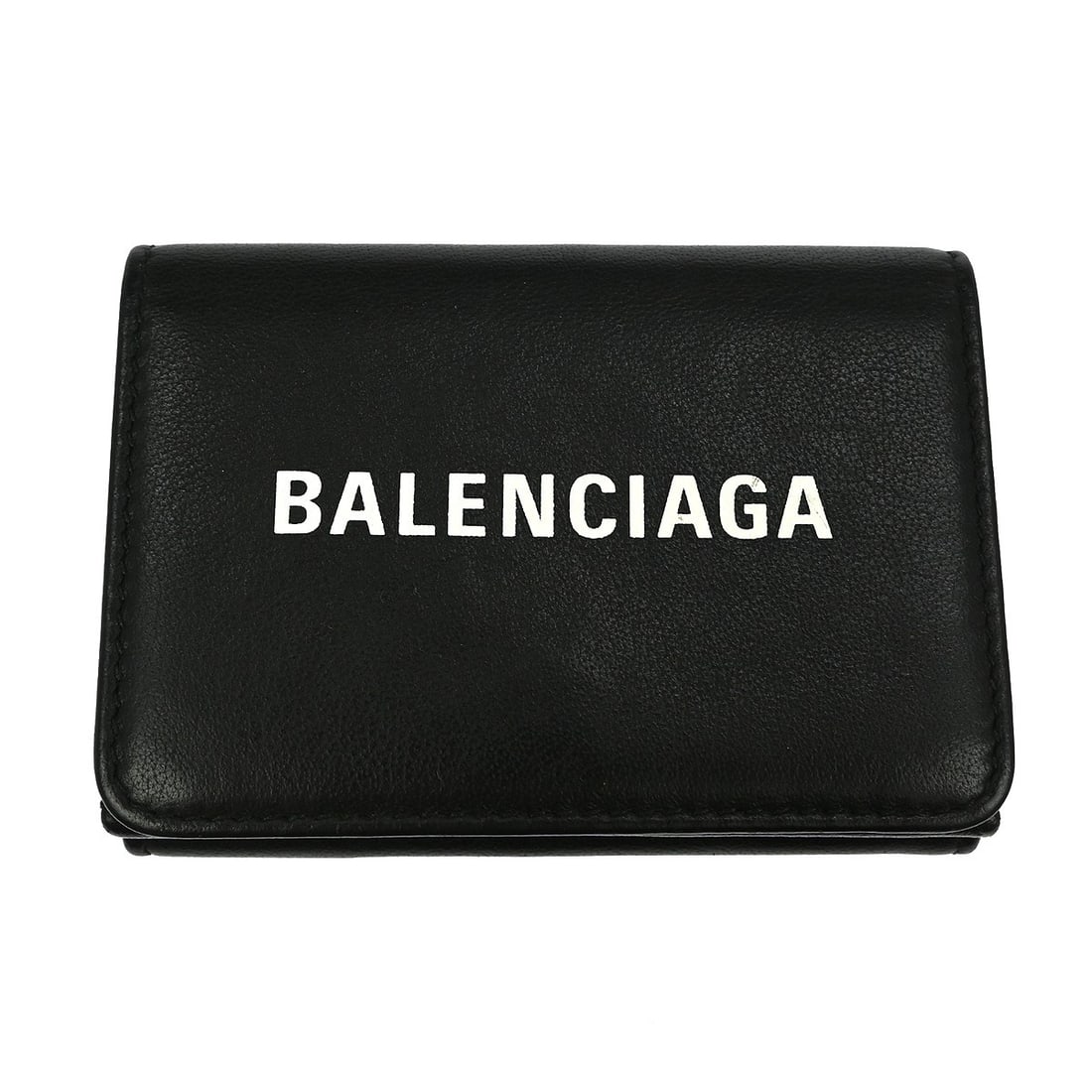 Balenciaga Black Leather Vintage Cash Mini Wallet Model 551921 (1 of 7)
