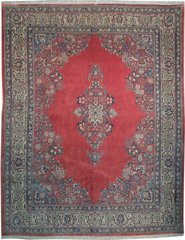 Dense Fine Weave Persian Qazvin Kerman Rug 8.6 x 10.6 (1 of 6)
