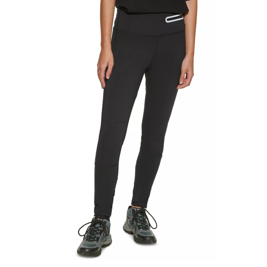 Bass Outdoor Women's Fastline Black Trail Leggings with UPF and Pockets (1 of 3)