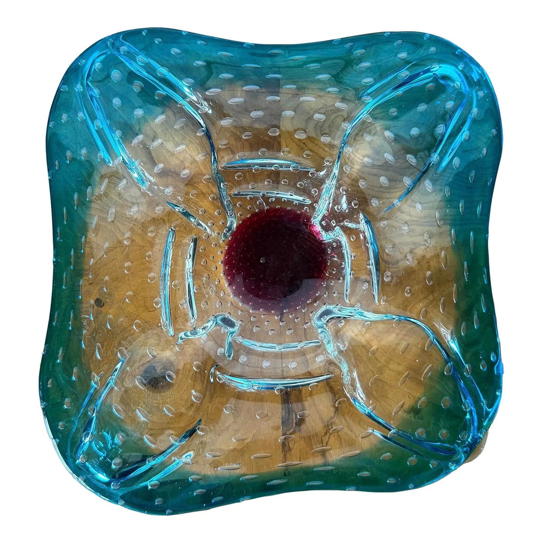 Vintage Murano Style Art Glass Tray Italian Craftsmanship (1 of 4)