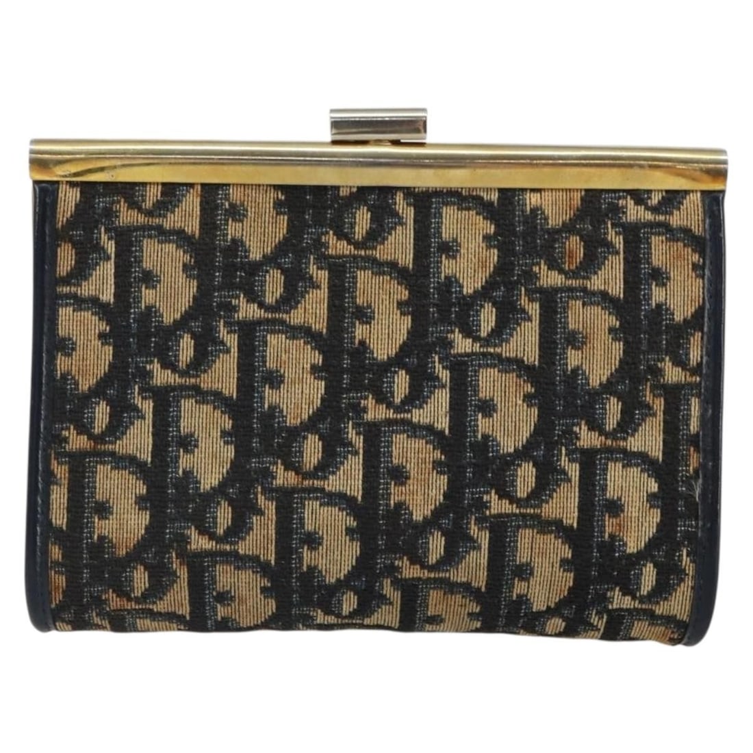 Christian Dior Diorissimo Navy Canvas Vintage Frame Clutch (1 of 16)