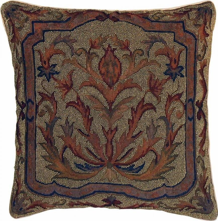 Provence Home 18x18 Handmade Transitional Pillow Beige Gold (1 of 1)