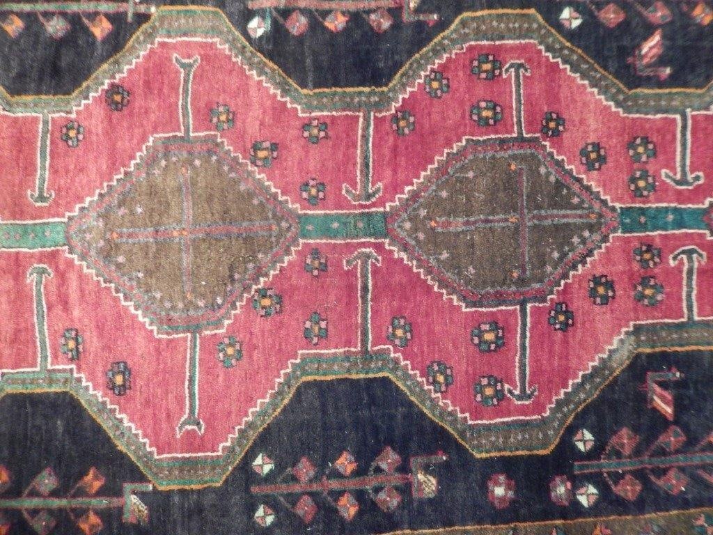 Handcrafted 4.9 x 9.4 Red Semi-Antique Persian Hamadan Runner - 5