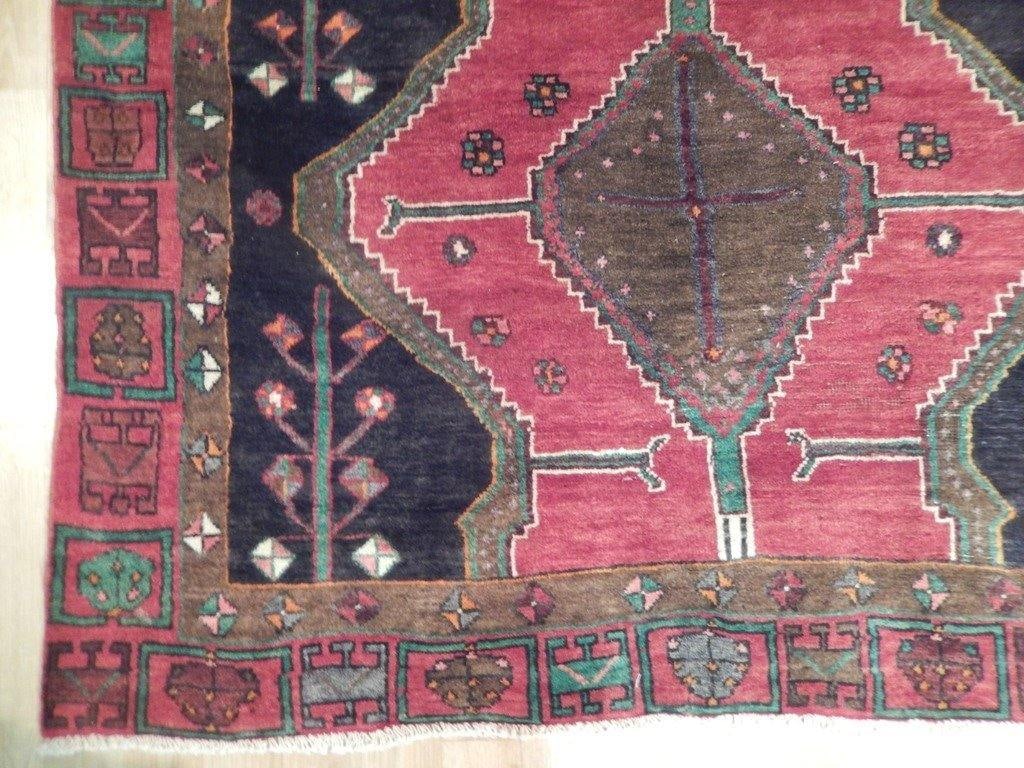 Handcrafted 4.9 x 9.4 Red Semi-Antique Persian Hamadan Runner - 6