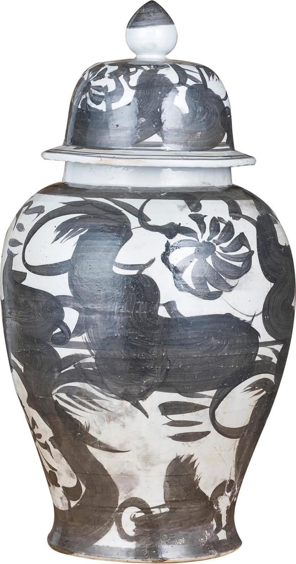 Handmade Porcelain Temple Jar 21.5H Asian Antique Style (1 of 3)