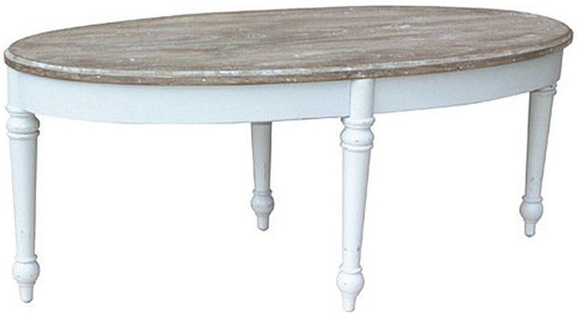 Trade Winds Transitional Oval Table Painted Riverwash White (1 of 1)