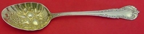 Durgin Cromwell Sterling Silver Berry Spoon Gold Washed 8.5" (1 of 1)