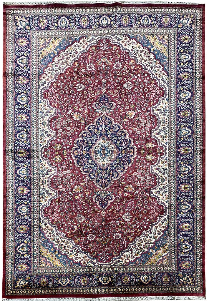 Kashmir Bamboo Silk Rug 6.1 x 9.8 Premium Quality (1 of 11)