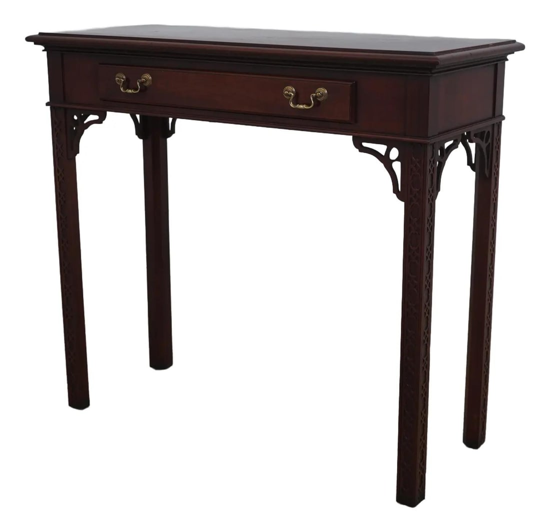 Chippendale Style Burl Walnut Sofa Table Quality Craftsmanship (1 of 10)