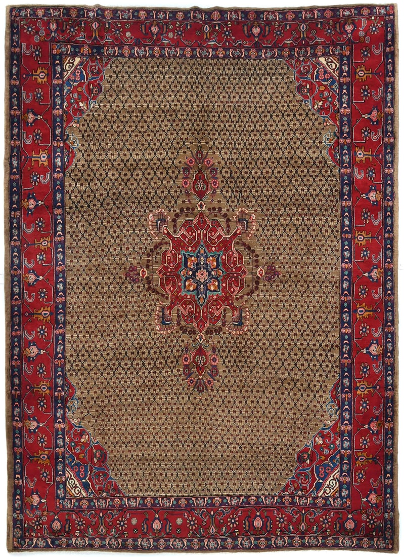 Unique 8'5 x 11'4 Vintage Handmade Tribal Oriental Wool Carpet (1 of 10)