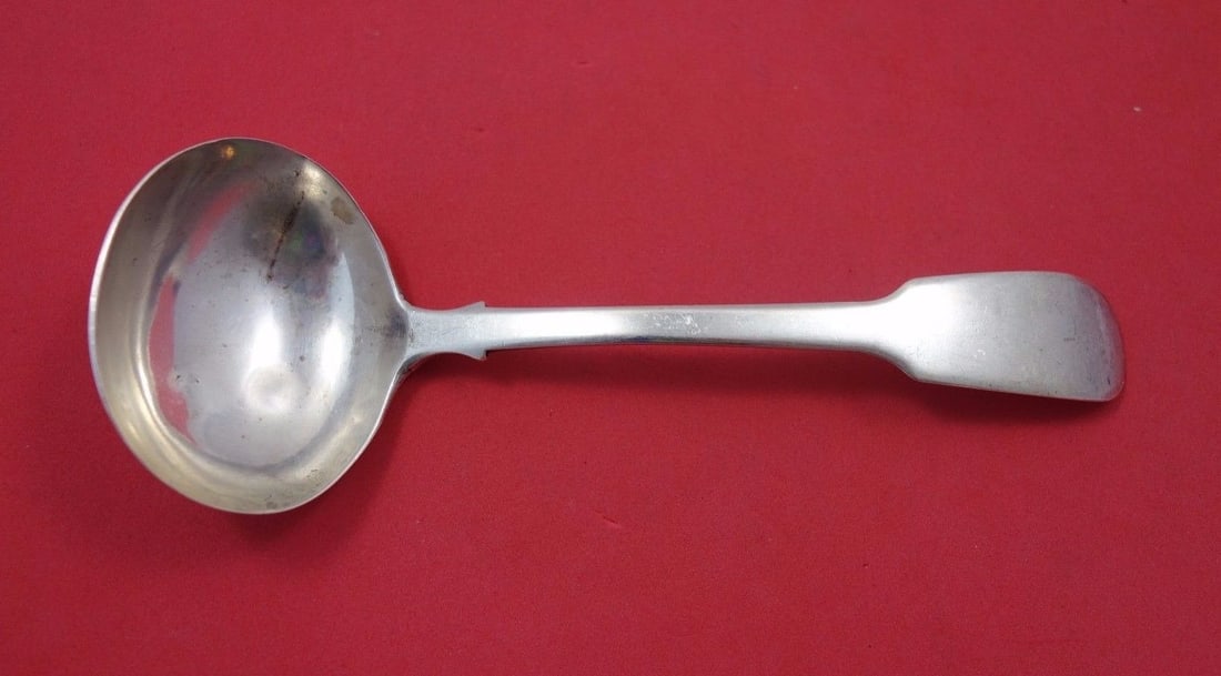 English Sterling Silver Gravy Ladle 7 Inch Unmonogrammed (1 of 1)