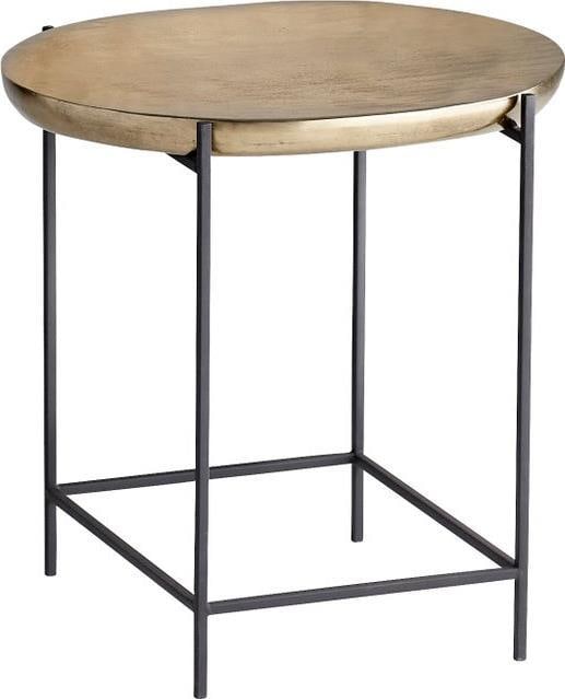 Cyan Buoy Aged Gold French Accent Table Vintage Style (1 of 1)