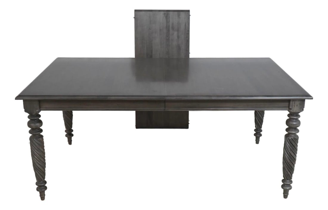 Gray Wood Dining Table in British Classics Style by Ethan Allen (1 of 10)