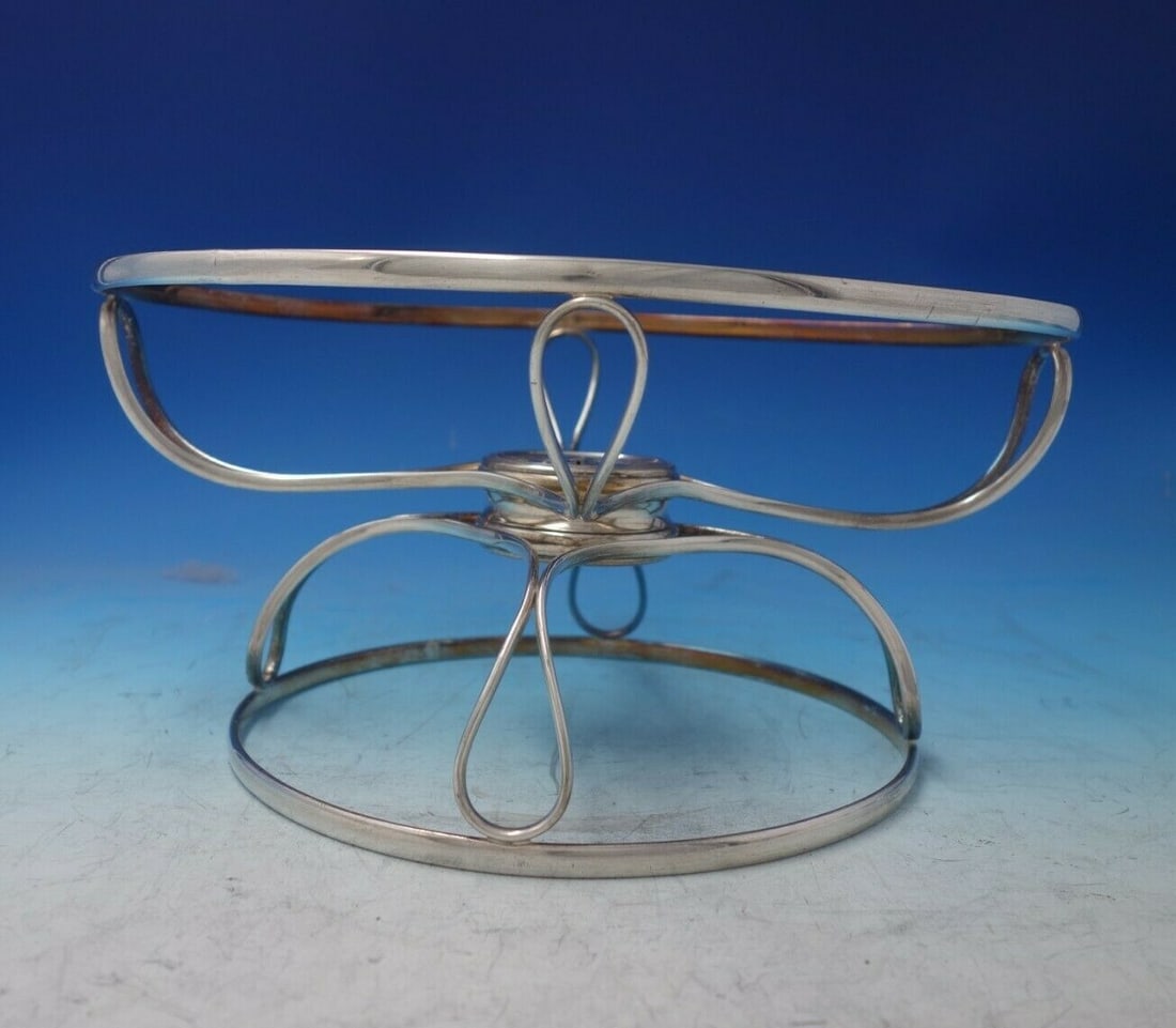 Sheffield English Silverplate Warming Stand 11.25 x 8.75 Vintage (1 of 7)