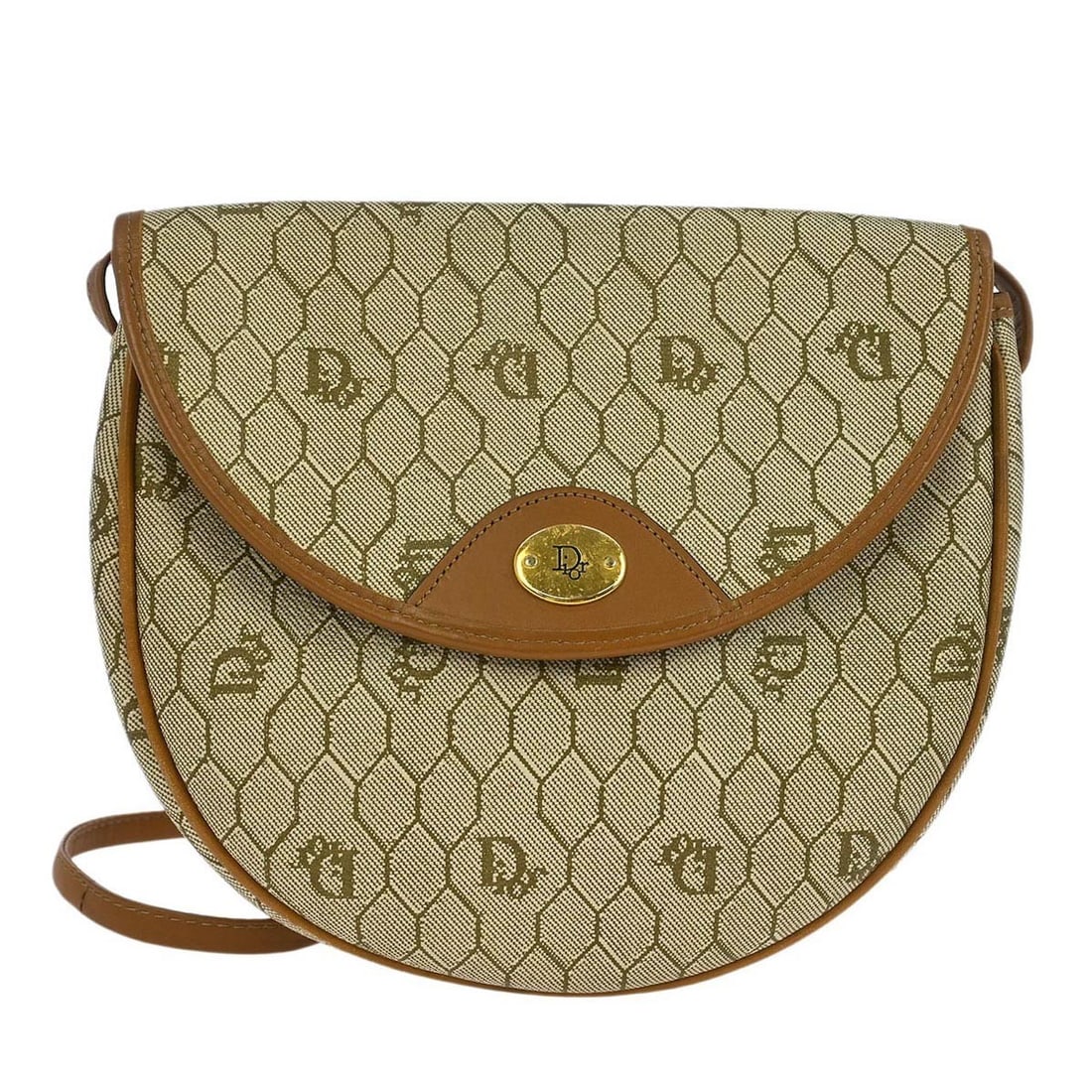 Dior Beige PVC Honeycomb Shoulder Bag Casual Style (1 of 10)