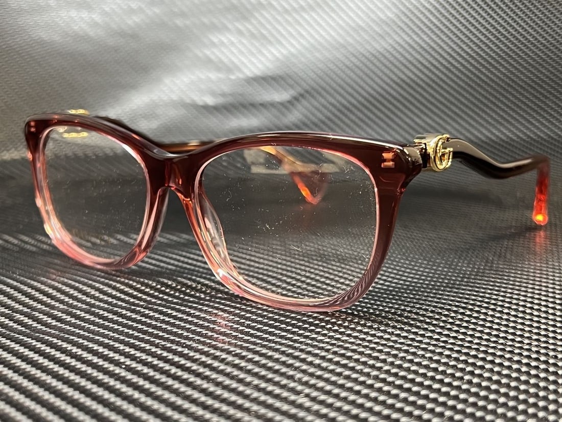Burgundy Cat Eye Gucci GG1012O 003 54mm Women's Optical Frames (1 of 4)