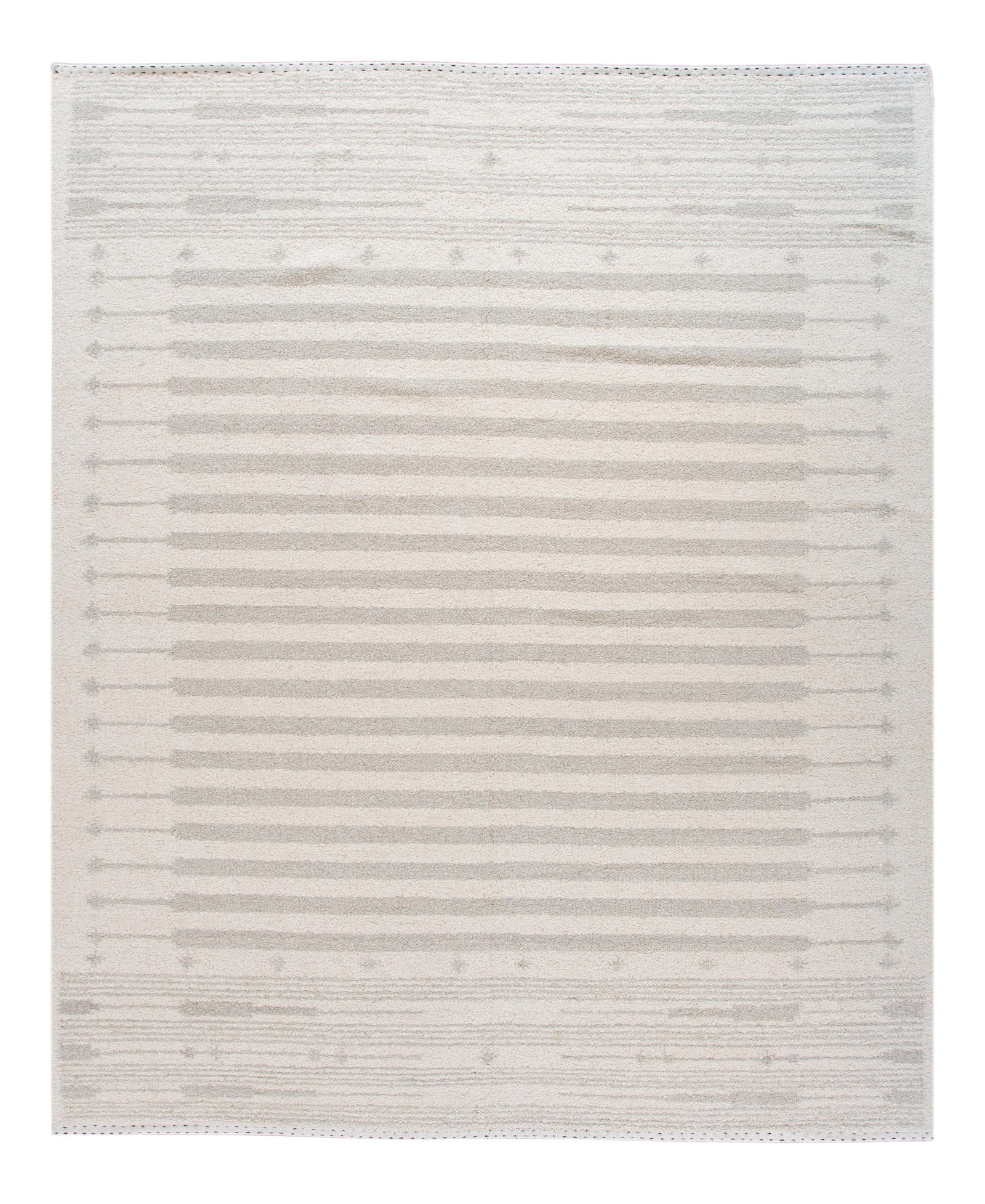 Ivory Handmade Moroccan Wool Rug 12'6 x 14'6 Geometric Design (1 of 10)