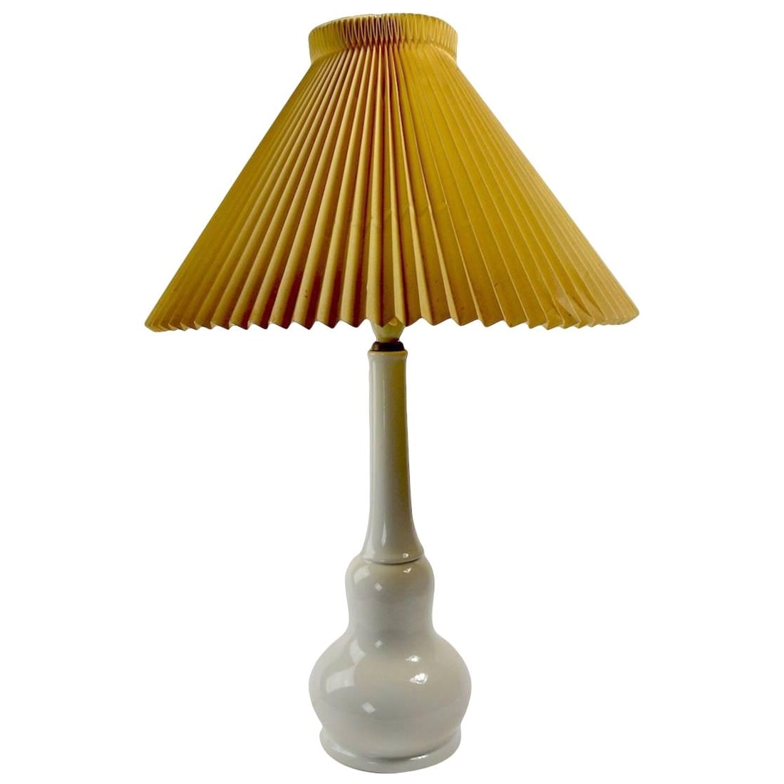 Danish Modern Bing Grondahl White Porcelain Lamp 28 Inch Tall (1 of 8)