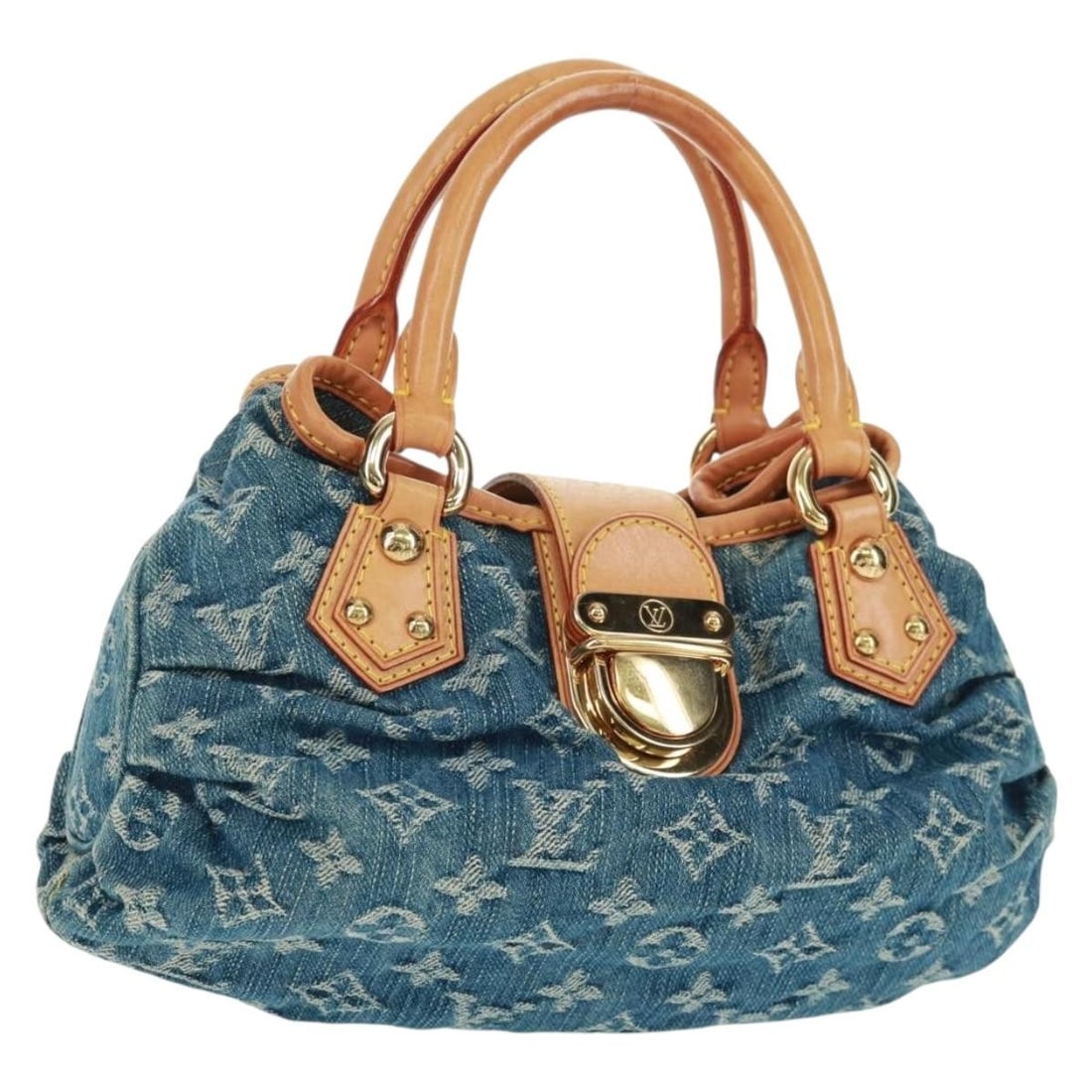 Louis Vuitton Preity Blue Monogram Denim Handbag with Dust Bag M95020 (1 of 18)