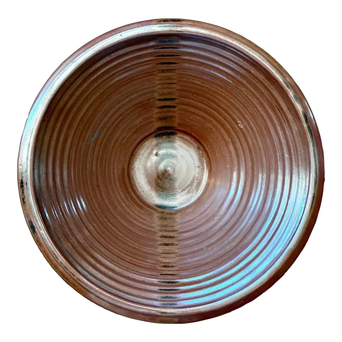 Large Handcrafted Studio Pottery Bowl With Terracotta Glaze (1 of 10)