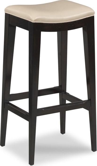 Woodbridge Vintage Style Upholstered Bar Stool Black 30H (1 of 1)