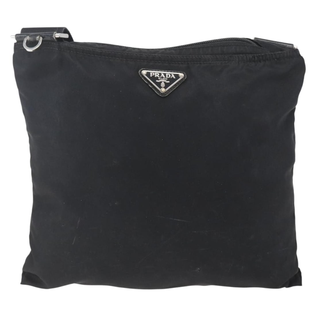 Prada Black Nylon Flat Messenger Bag for Women (1 of 18)