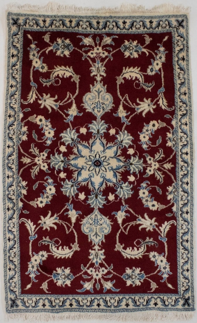 Hand-Knotted Wool Area Rug Floral Pattern 3' x 5' Traditional Decor: Hand-Knotted Wool Area Rug Floral Pattern 3' x 5' Traditional Decor This hand-knotted wool area rug features a traditional floral design with a modern touch, showcasing a rich color palette including