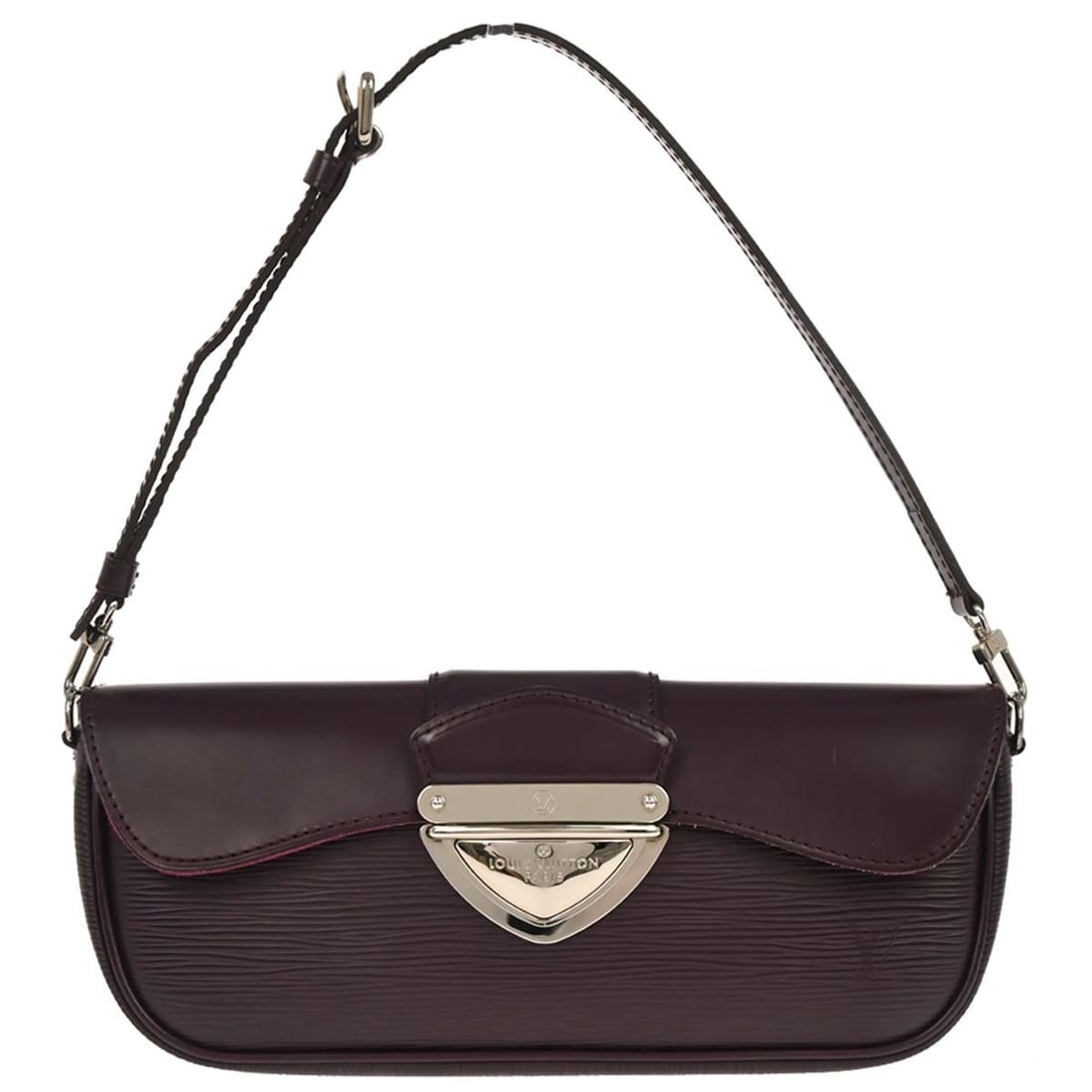 Louis Vuitton Pochette Montaigne Purple Epi Leather Small Top Handle Bag (1 of 11)