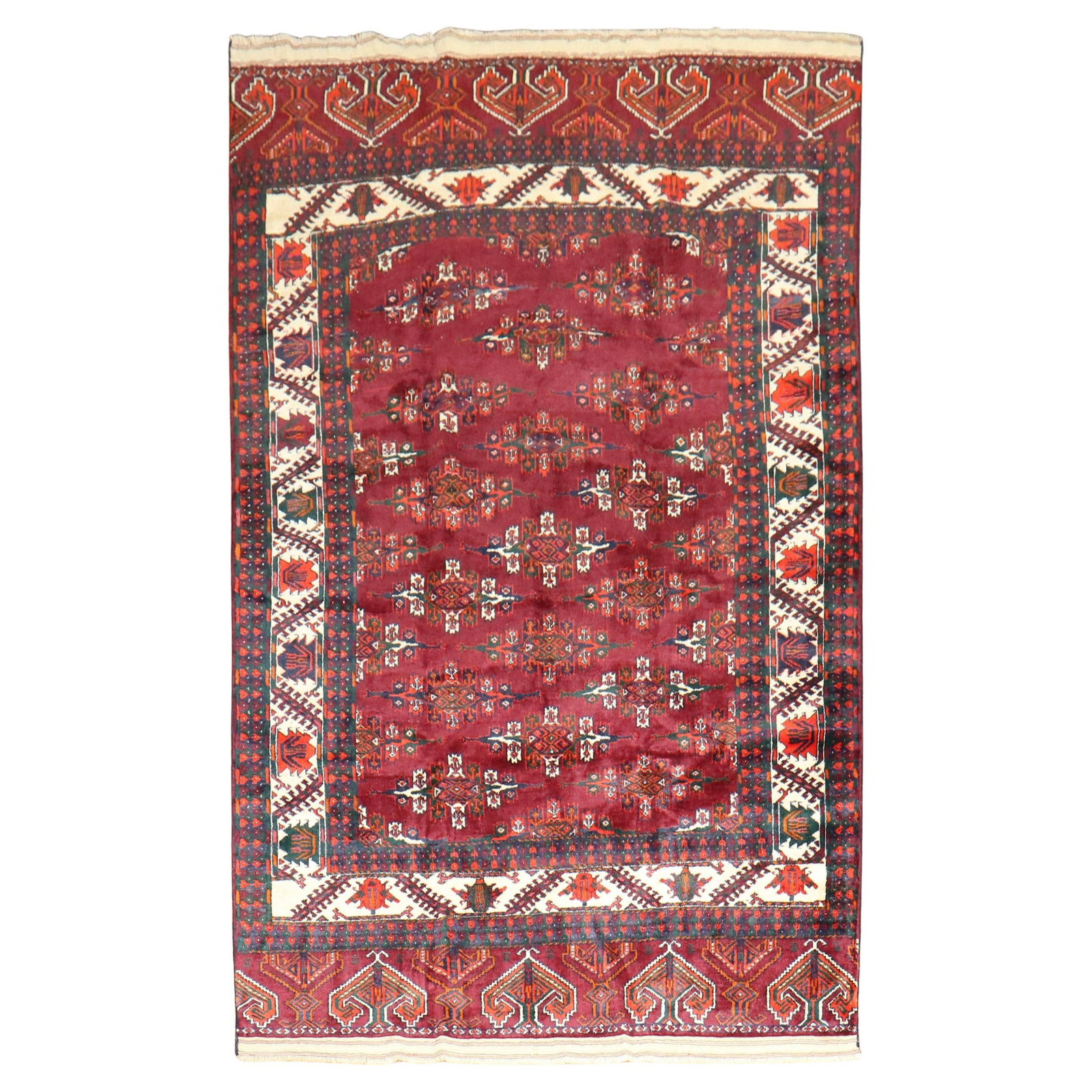 Zabihi Collection Tribal Antique Turkeman Tekke Rug 64 x 103 Wool Hand-Woven (1 of 8)