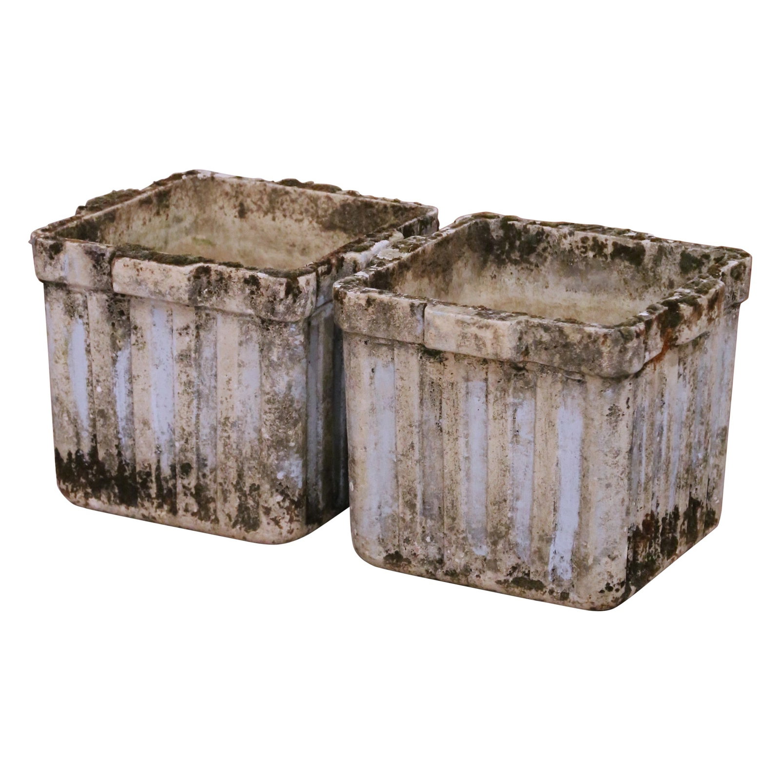 Set of 2 Antique Normandy Cast Stone French Garden Planters Circa 1880 (1 of 11)