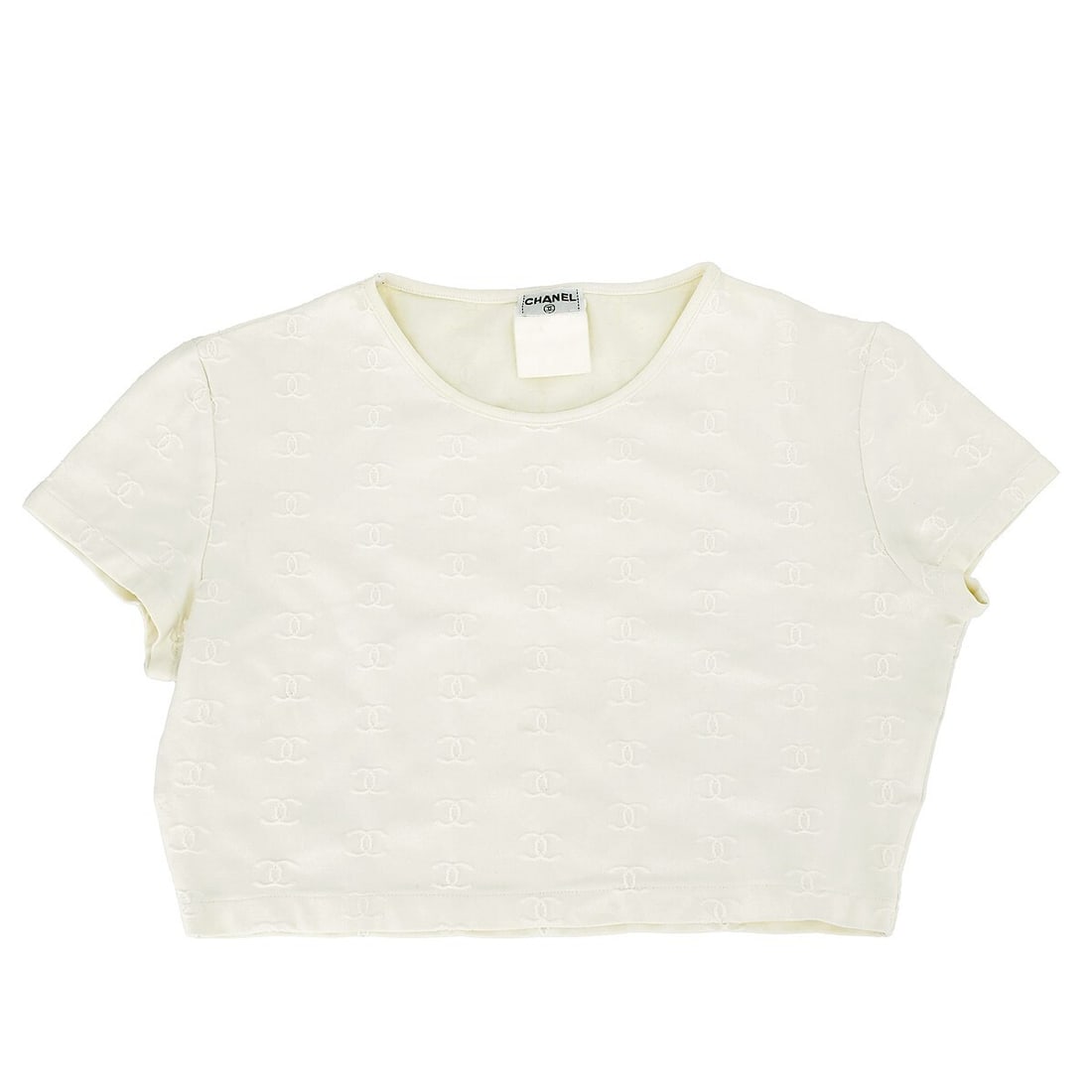 Chanel Cropped White T-Shirt Casual Style (1 of 10)