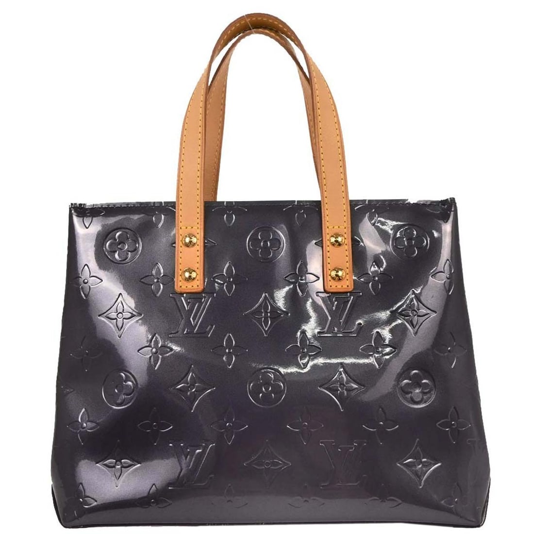 Louis Vuitton Blue Vernis Reade PM Tote Handbag M91335 Vintage (1 of 10)