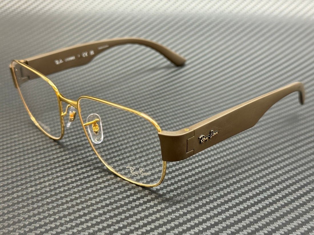 Ray-Ban RX6532 2500 Arista Gold 53mm Men's Eyeglasses with Case: Ray-Ban RX6532 2500 Arista Gold 53mm Men's Eyeglasses with Case Elevate your eyewear collection with these stylish Ray-Ban RX6532 2500 eyeglasses. Featuring a sophisticated Arista Gold frame, these gl