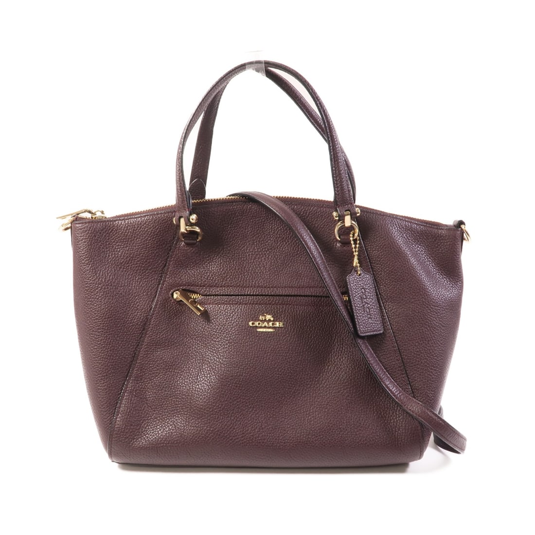 Coach Purple Calfskin 2-Way Shoulder Bag with Gold Hardware 58874 (1 of 13)