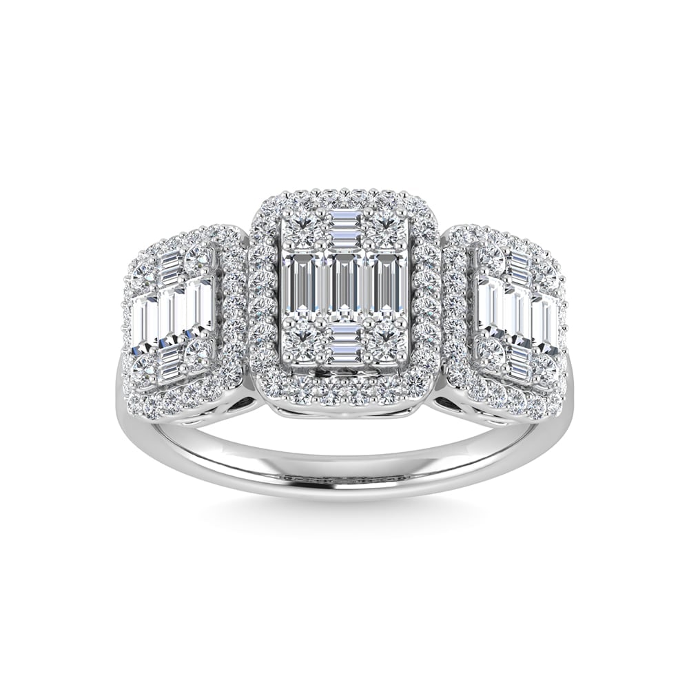 14K White Gold Diamond 1 Ct.Tw. Engagement Ring: 14K White Gold Diamond 1 Ct.Tw. Engagement Ring 14k White Gold Stone Color: G-h Stone Clarity: Si2 Each ring is presented in standard size 6.5. Complimentary resizing is available between sizes 510 (i