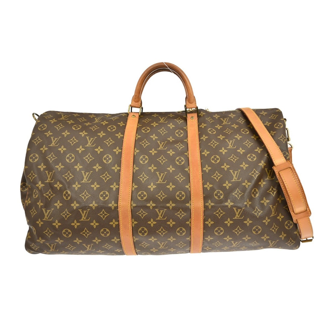 Louis Vuitton Keepall Bandouliere 60 Monogram Canvas Travel Duffle Bag M41412: Louis Vuitton Keepall Bandouliere 60 Monogram Canvas Travel Duffle Bag M41412 The Louis Vuitton Keepall Bandouliere 60 is an extra-large duffle bag crafted from monogram canvas leather with a classic