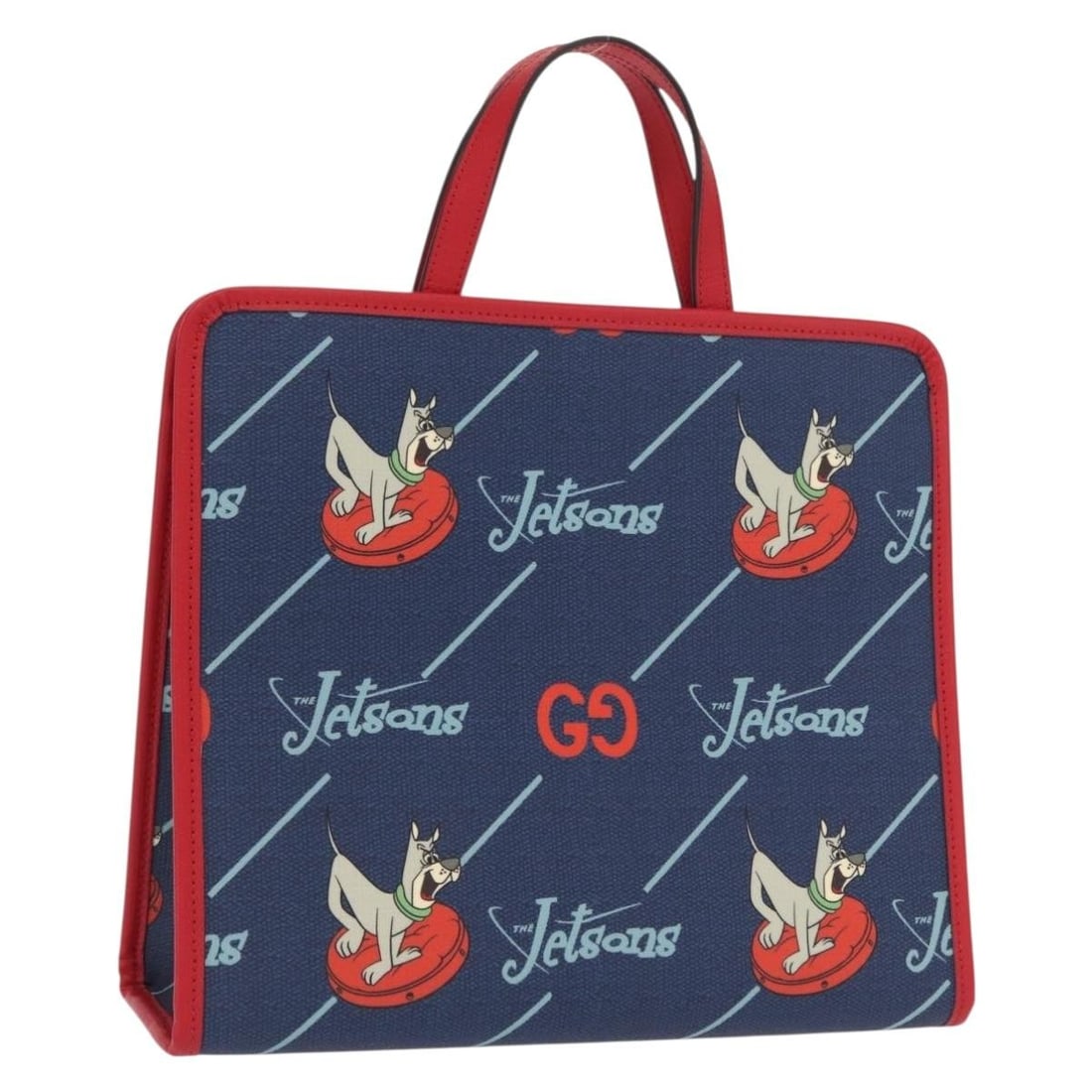 Gucci 605614 Navy and Silver PVC Leather Tote Bag with Dust Bag: Gucci 605614 Navy and Silver PVC Leather Tote Bag with Dust Bag This GUCCI tote bag features a stylish navy and silver design crafted from durable PVC leather. Made in Italy, it offers a spacious inte