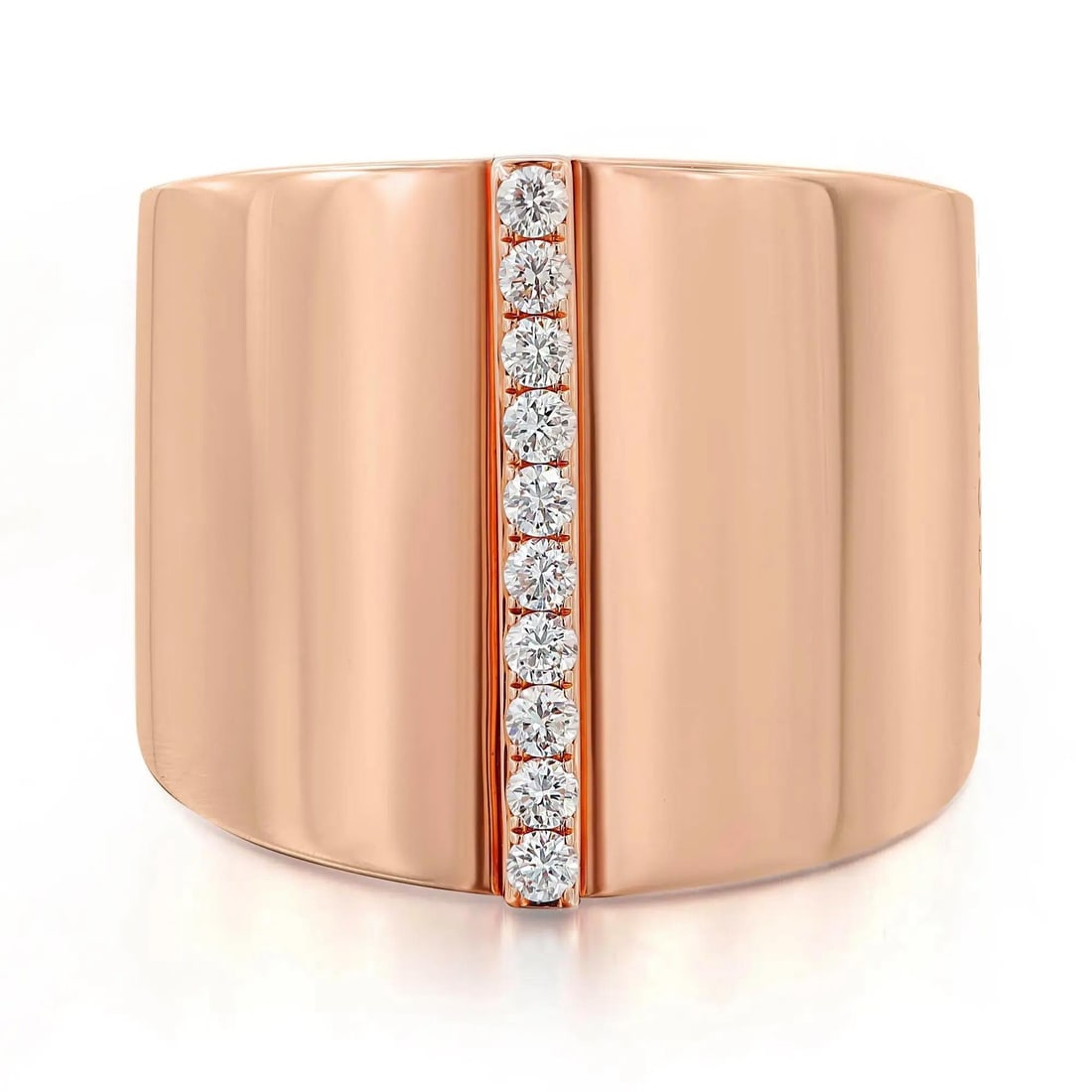 Messika Kate 0.17ct Diamond Wide Band Ring 18K Rose Gold Size 6.5: Messika Kate 0.17ct Diamond Wide Band Ring 18K Rose Gold Size 6.5 Discover the elegance of this Messika Kate diamond wide band ring, a perfect blend of modern design and timeless luxury. Crafted in 18