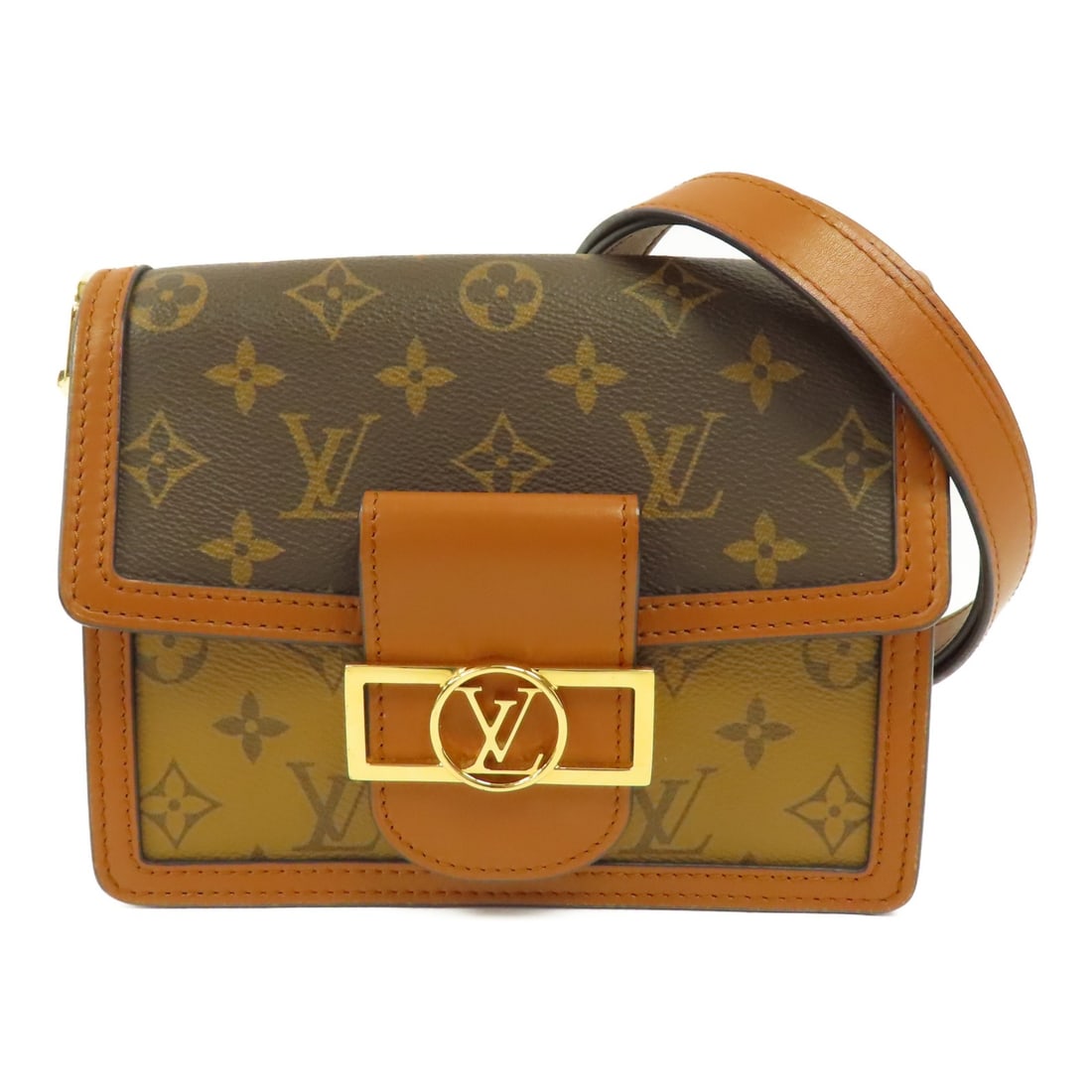 Louis Vuitton Mini Dauphine Brown PVC Shoulder Bag M45959 France (1 of 14)