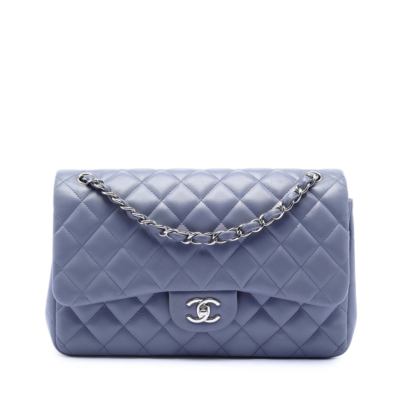 Chanel Jumbo Classic Purple Lambskin Double Flap Shoulder Bag (1 of 8)