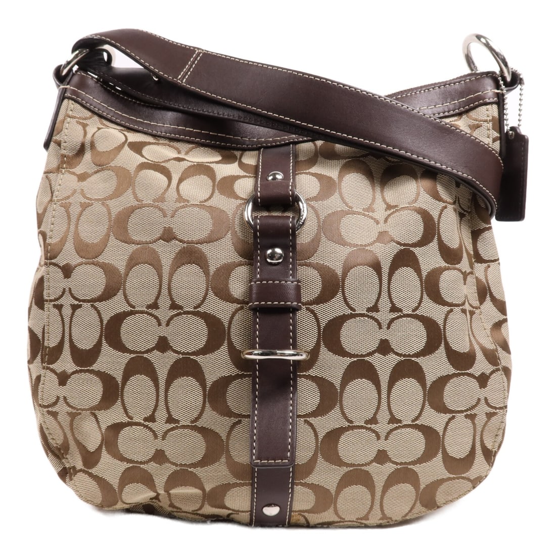 COACH C1072 Brown Canvas Shoulder Bag (1 of 15)