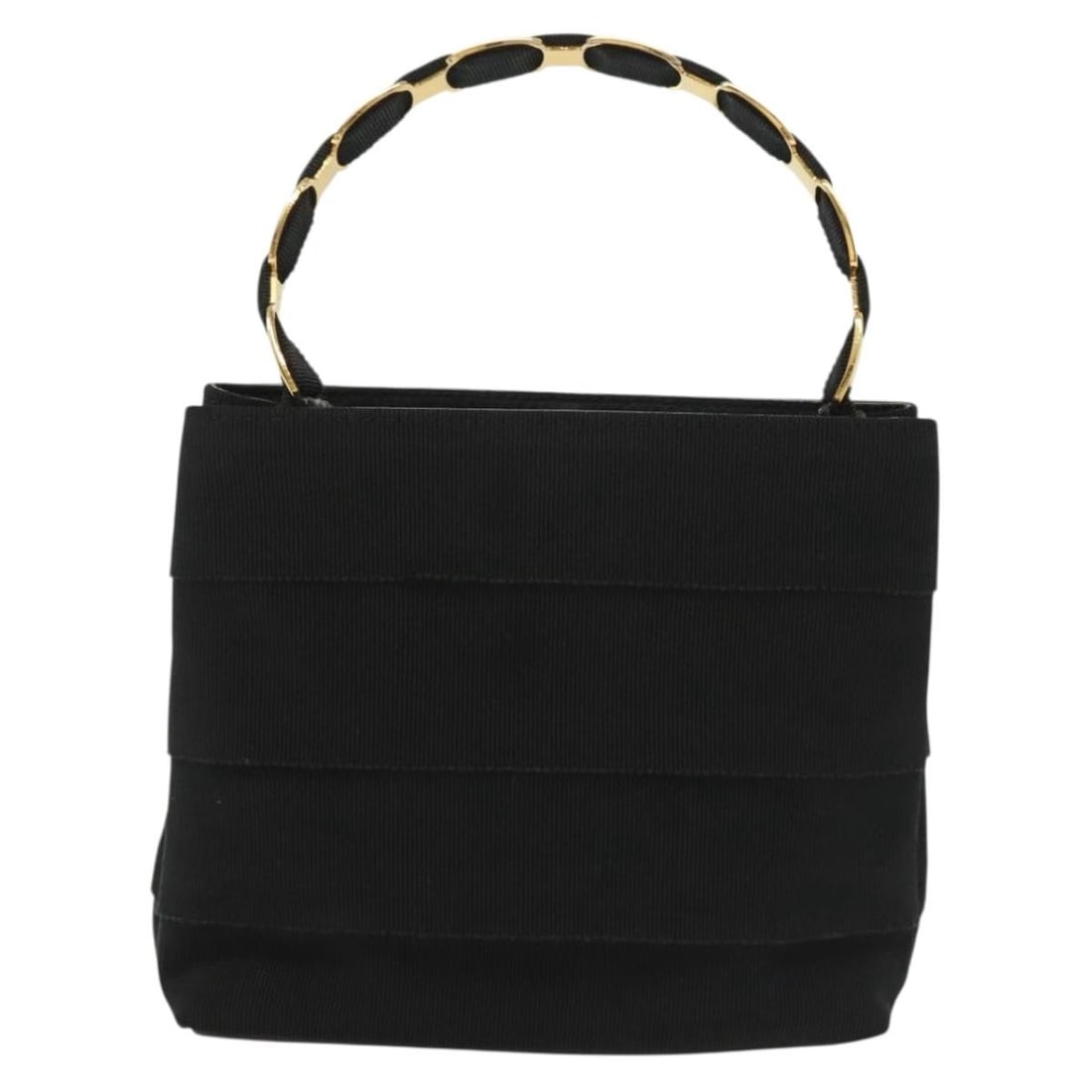 Black Canvas Vala Shoulder Bag by Salvatore Ferragamo: Black Canvas Vala Shoulder Bag by Salvatore Ferragamo The Salvatore Ferragamo Vala Handbag is crafted from black canvas, designed for female use. This compact handbag features a structured silhouette