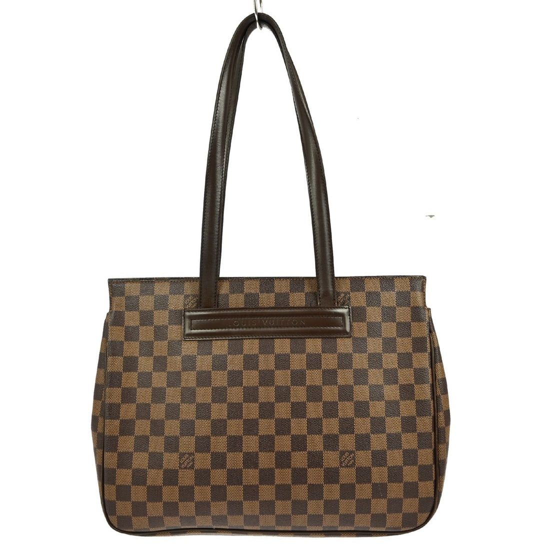 Louis Vuitton Parioli PM Damier Ebene Canvas Medium Shoulder Bag N51123: Louis Vuitton Parioli PM Damier Ebene Canvas Medium Shoulder Bag N51123 This authentic Louis Vuitton Damier Parioli PM Shoulder Bag is a stylish accessory that features the iconic Damier Ebene pattern